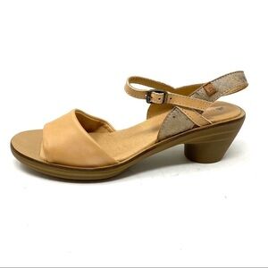 El Naturalista 5350 Aqua leather sandals wood